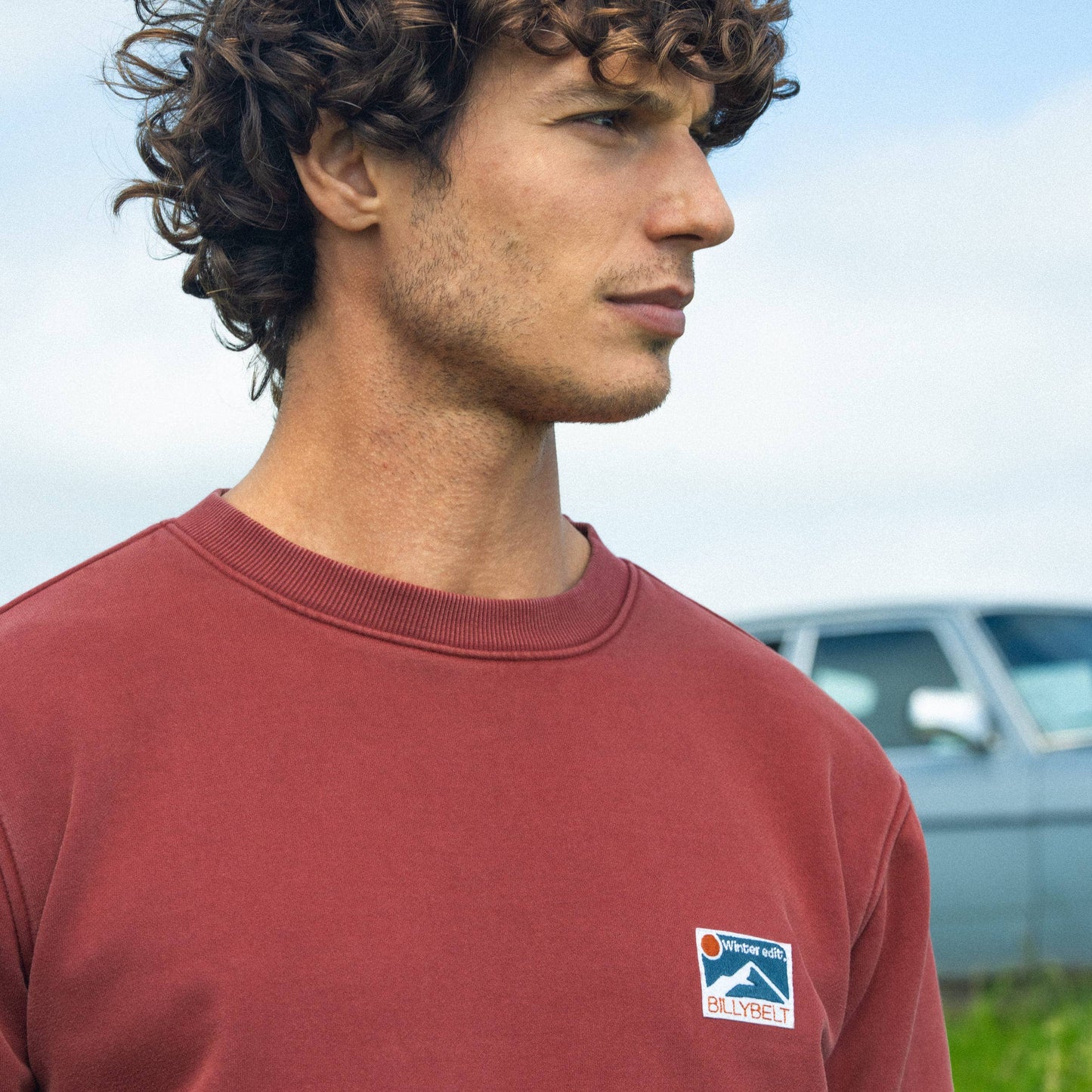 Felpa in cotone biologico bordeaux Winter Edition