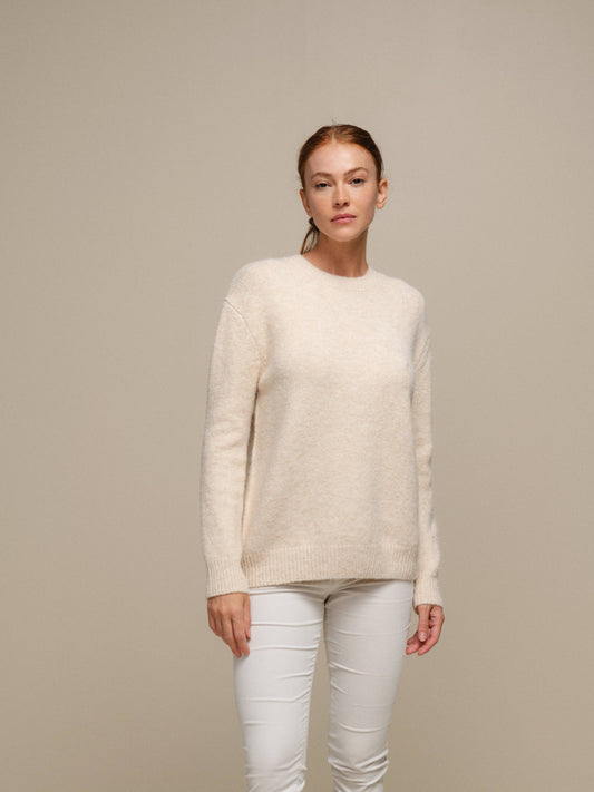 Maglione girocollo in maglia morbida da donna