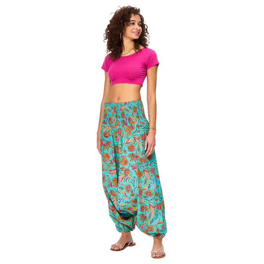 Pantaloni Sarouel Harem Estivi 3 in 1 in Cotone
