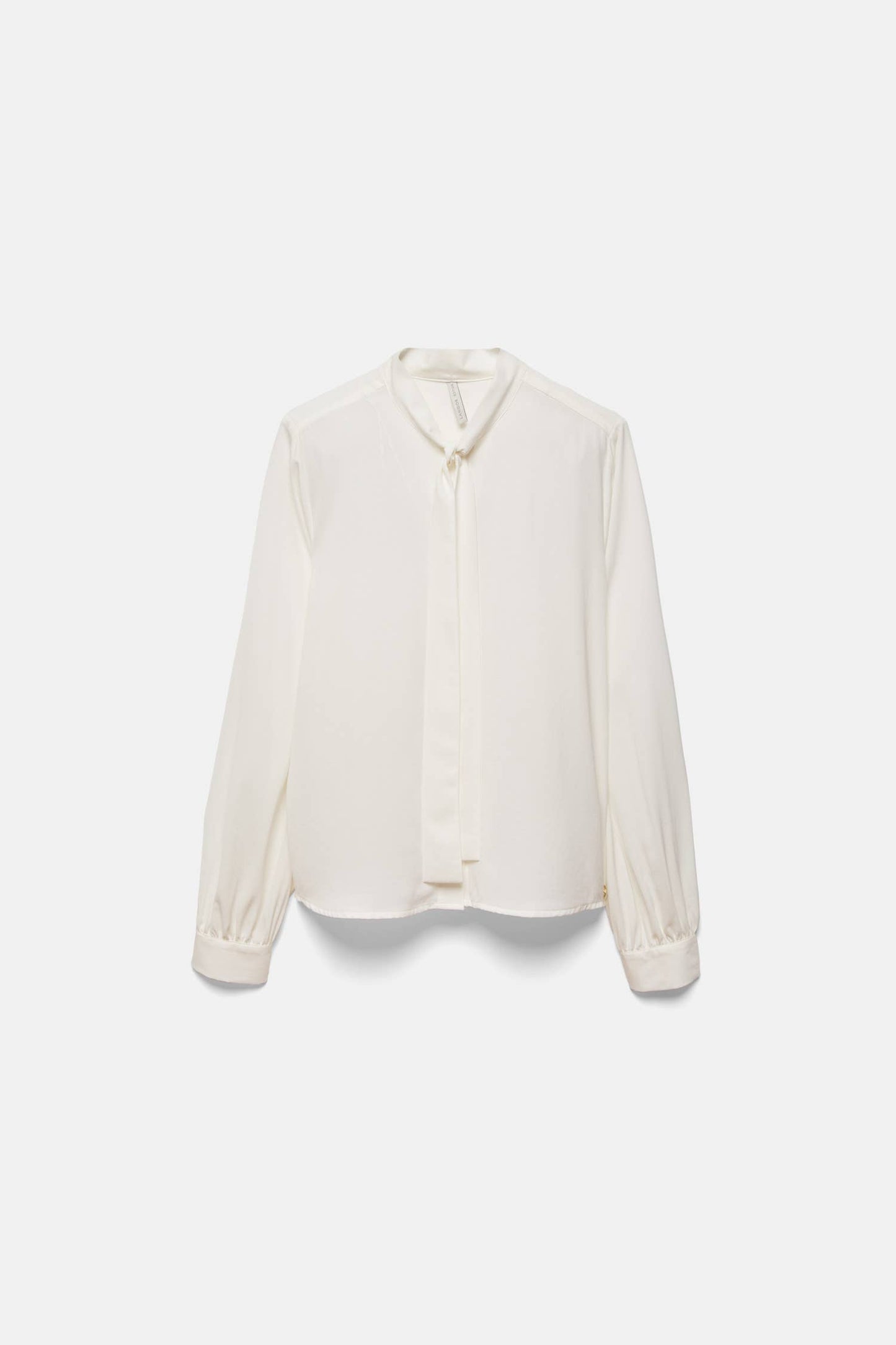 Blusa con fiocco al collo