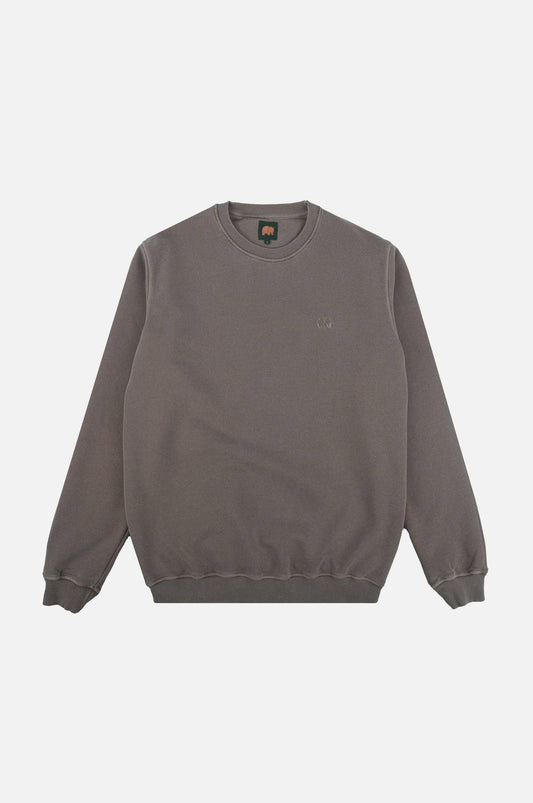Maglione pesante pigmentato Essential grigio pietra