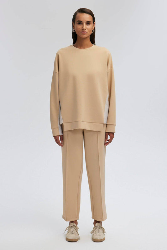 Set in scuba con dettaglio camicia sul retro