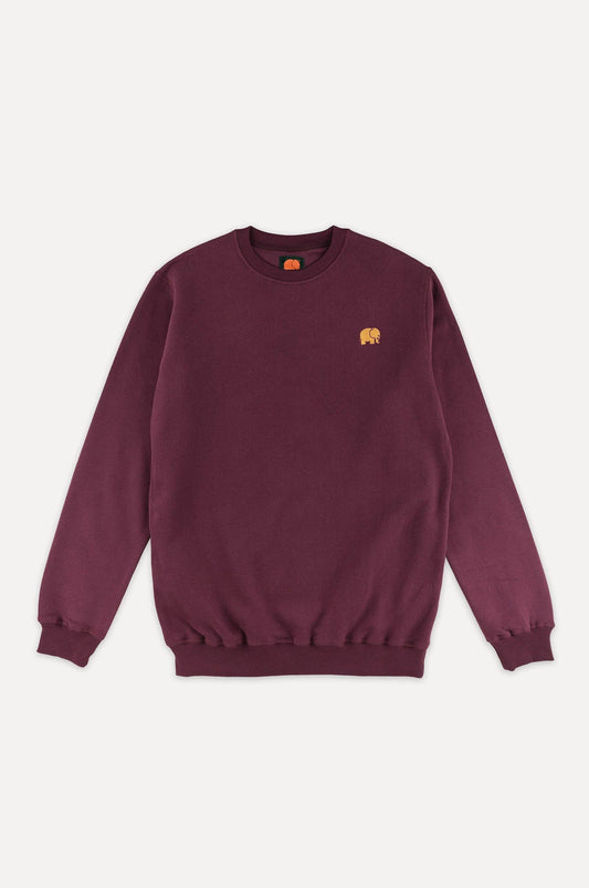 Felpa Essential in cotone organico bordeaux