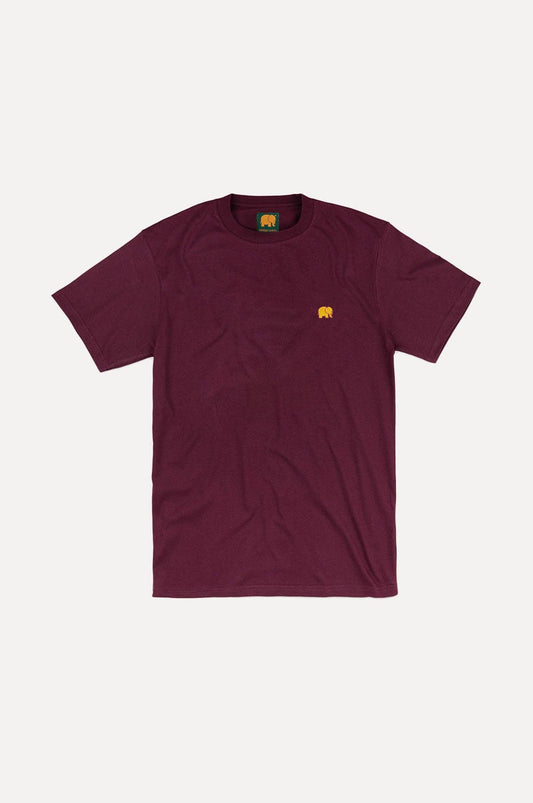 T-shirt Essential in cotone biologico bordeaux
