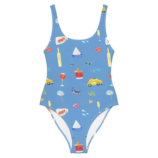 Costume intero Capri con stampa estiva
