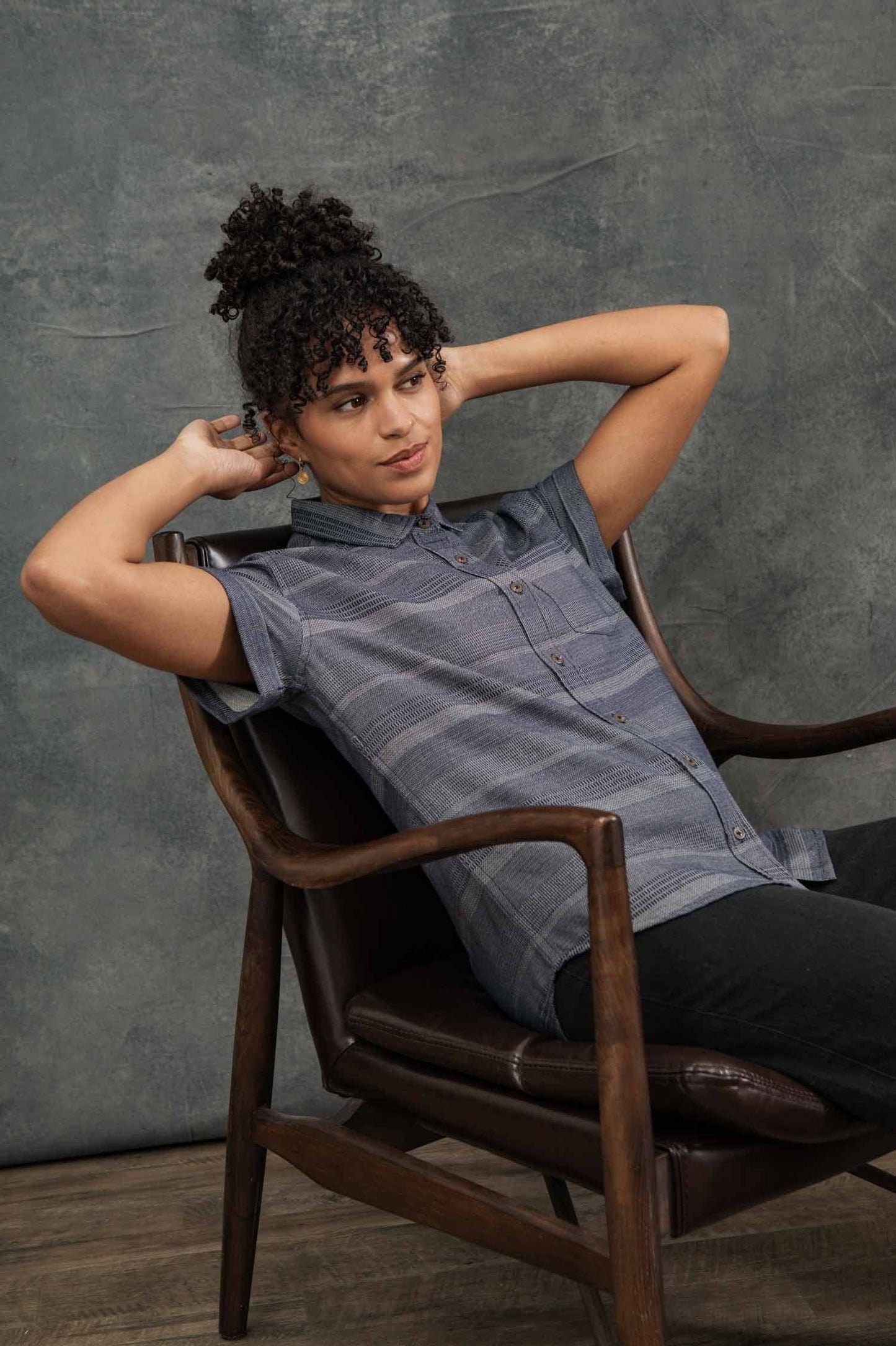 Camicia Bea in cotone biologico a righe