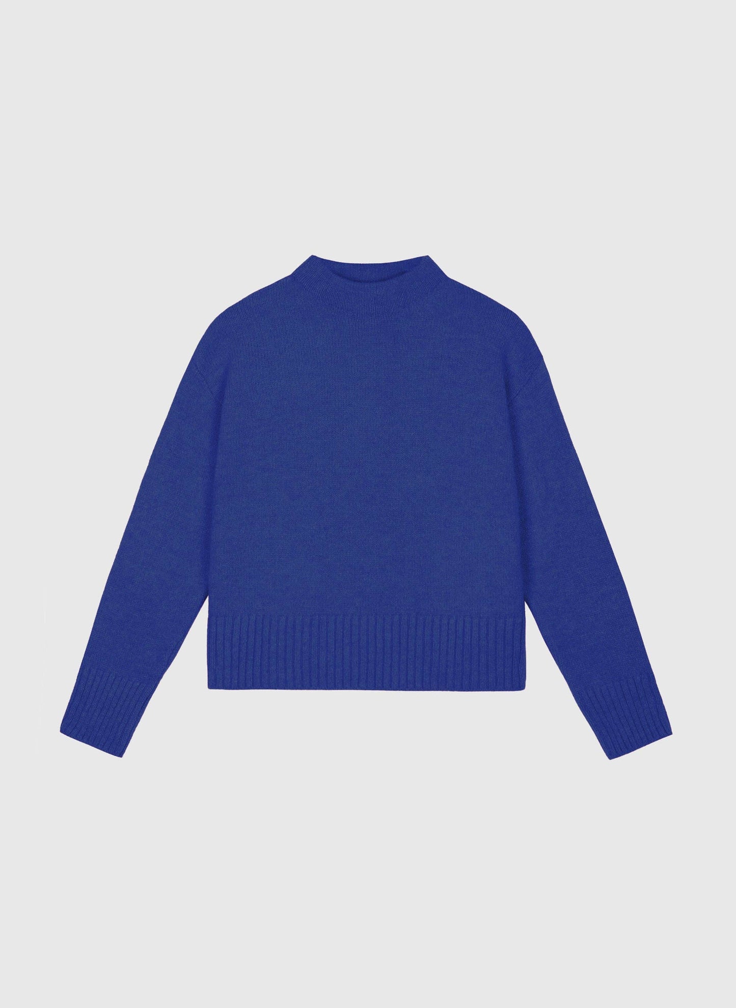 Maglione girocollo blu oltremare caldo