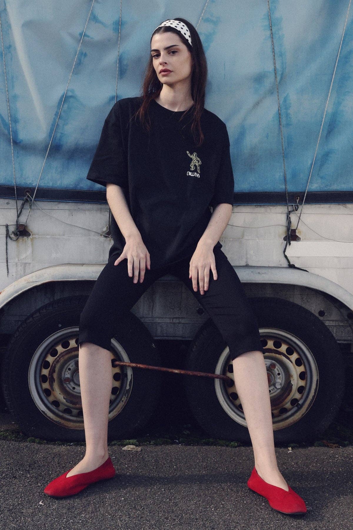 T-shirt oversize con stampa Vinyl Dancer