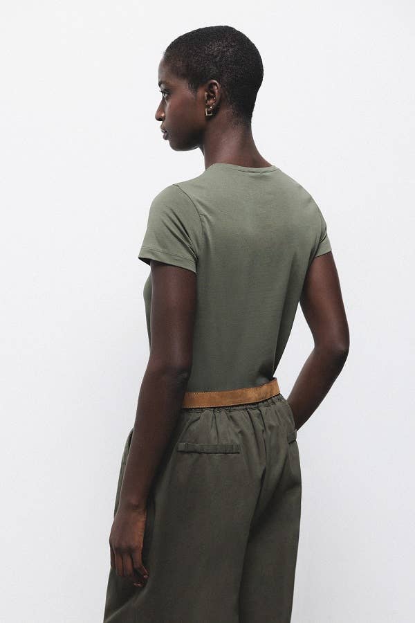 T-shirt basic girocollo in cotone