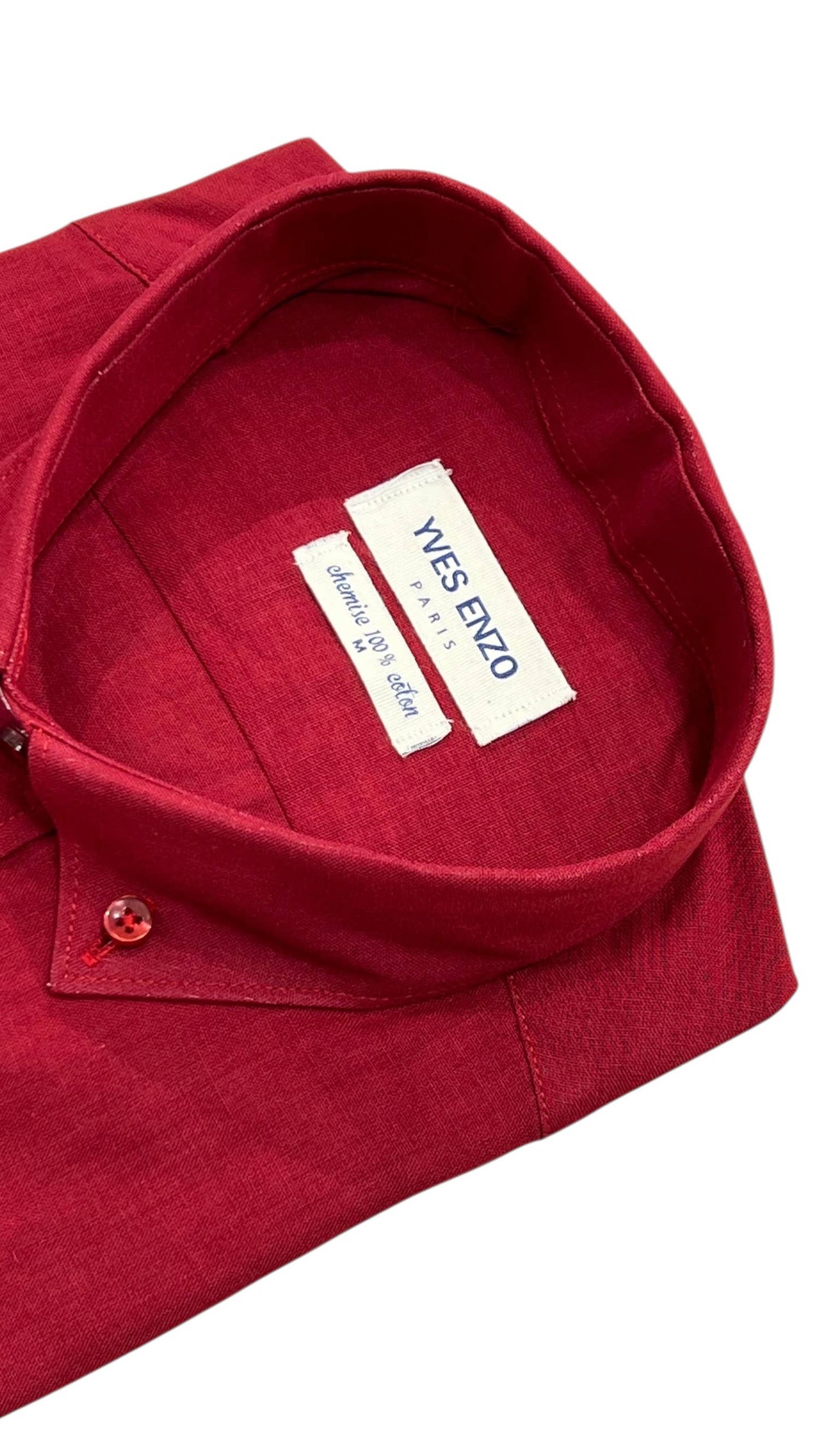 Camicia in voile di cotone rossa