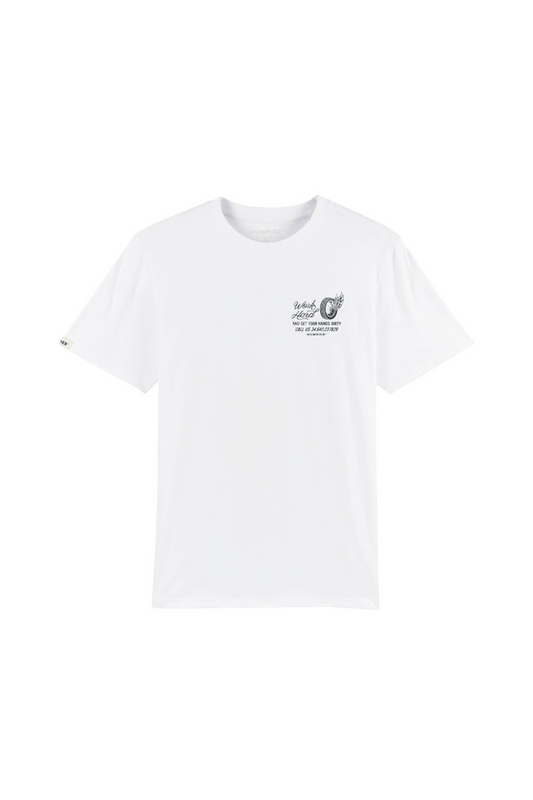 T-shirt Oldie bianca in cotone biologico