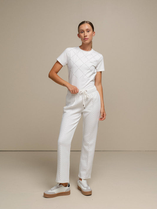 Pantaloni trapuntati in poliestere con coulisse