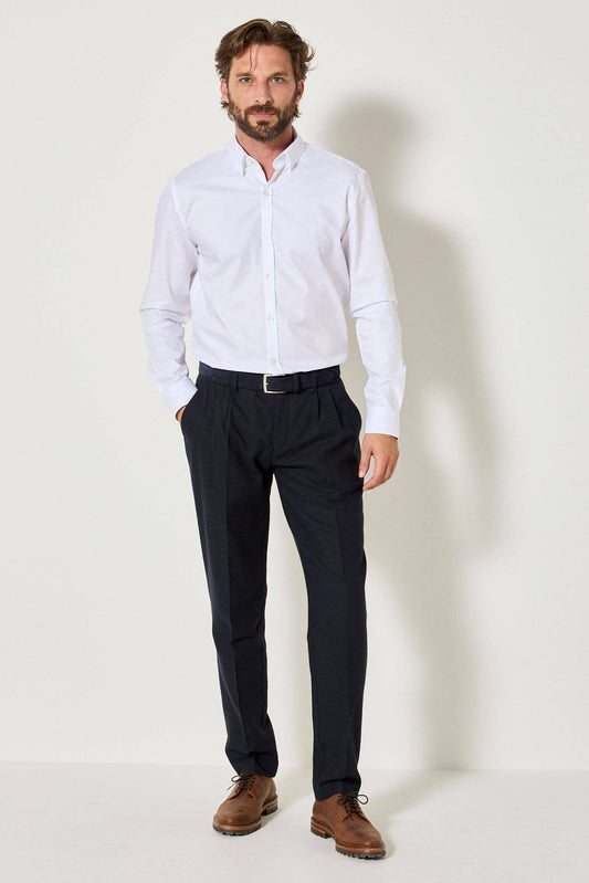 Pantaloni Palermo in flanella blu navy