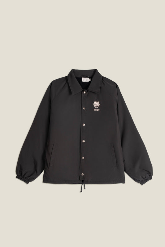 Giacca bomber nera unisex in cotone organico