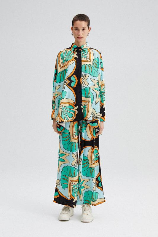 Set camicia e pantaloni a fantasia