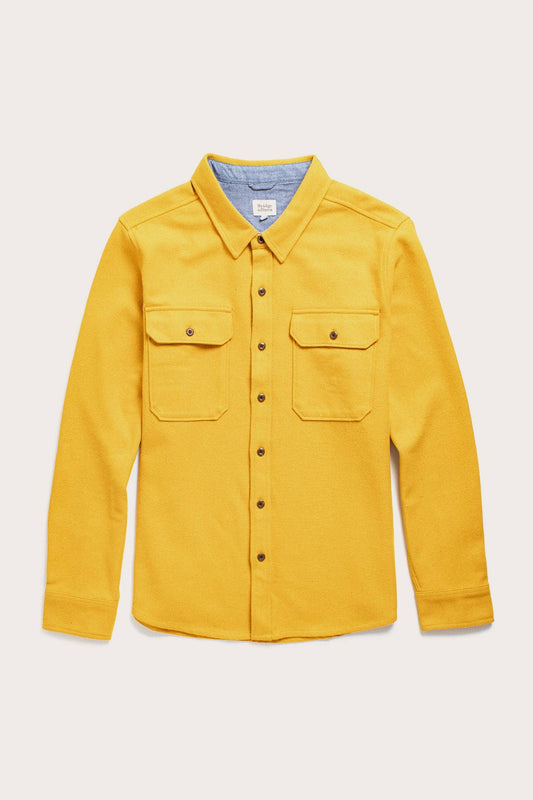 Overshirt in twill riciclato color oro antico
