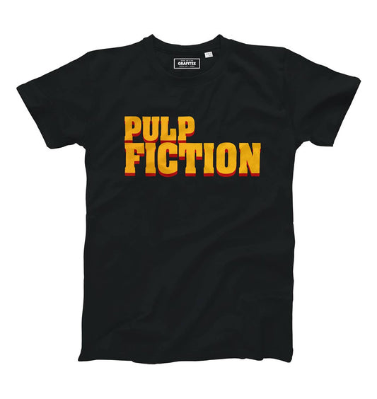 T-shirt Unisex Nera con Logo Pulp Fiction