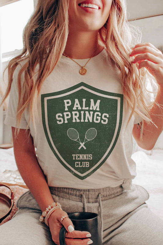 T-shirt Palm Springs Tennis Club con grafica