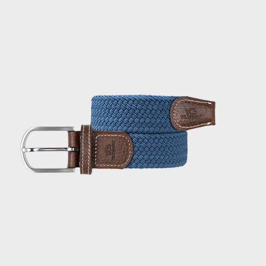 Cintura elastica intrecciata blu Air Force