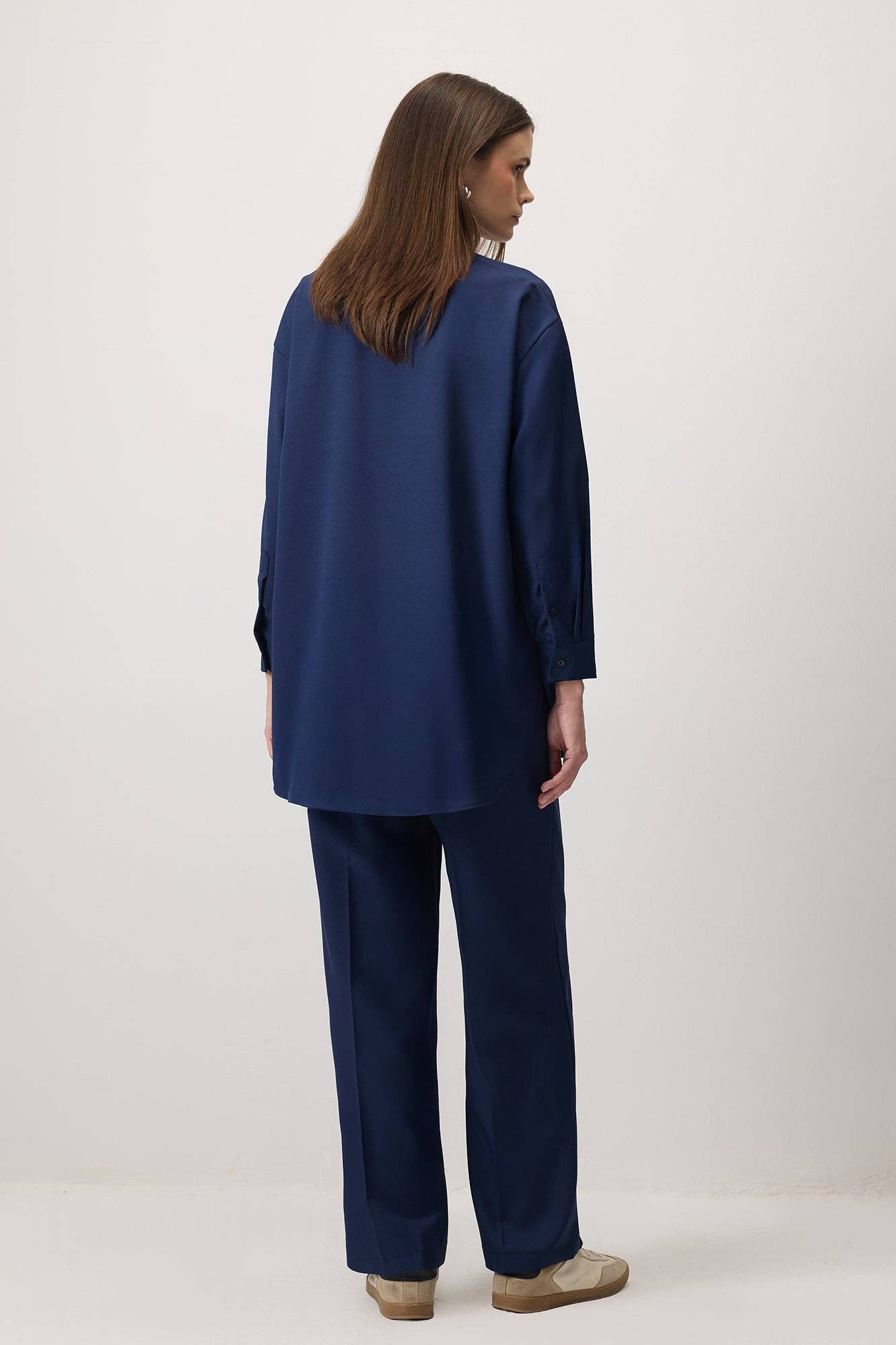 Camicia oversize comfort blu navy