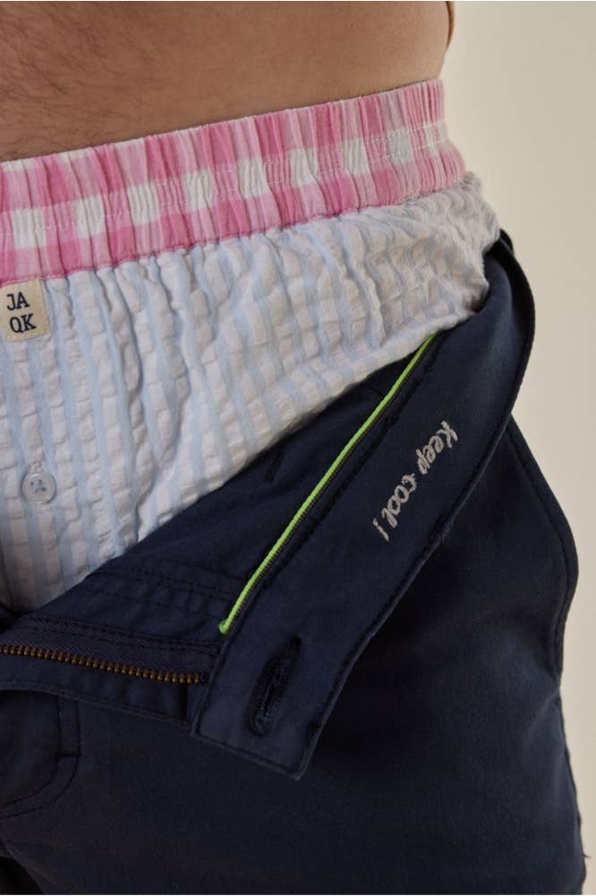 Boxer Buckingham Athos in cotone a righe blu
