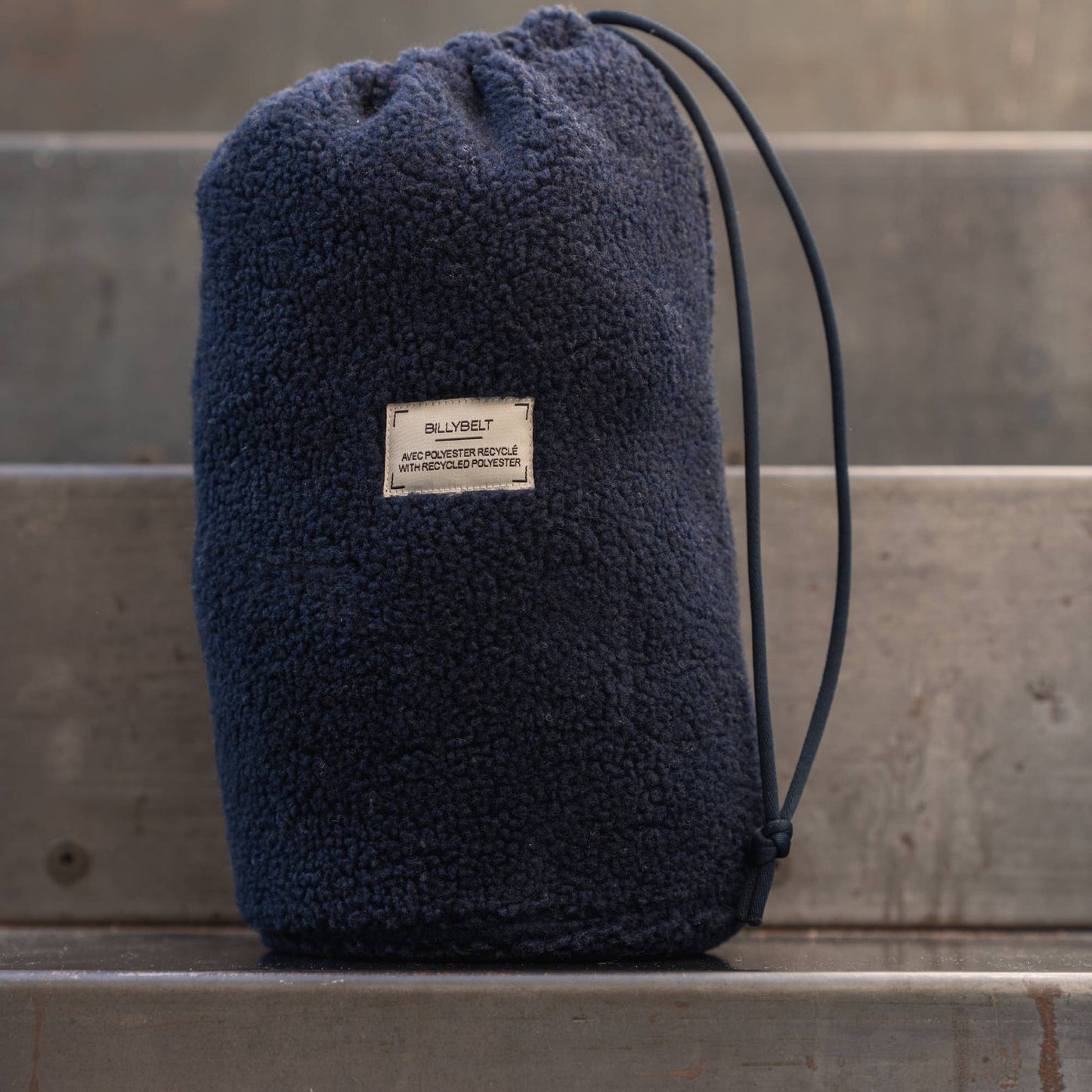 Felpa sherpa blu navy