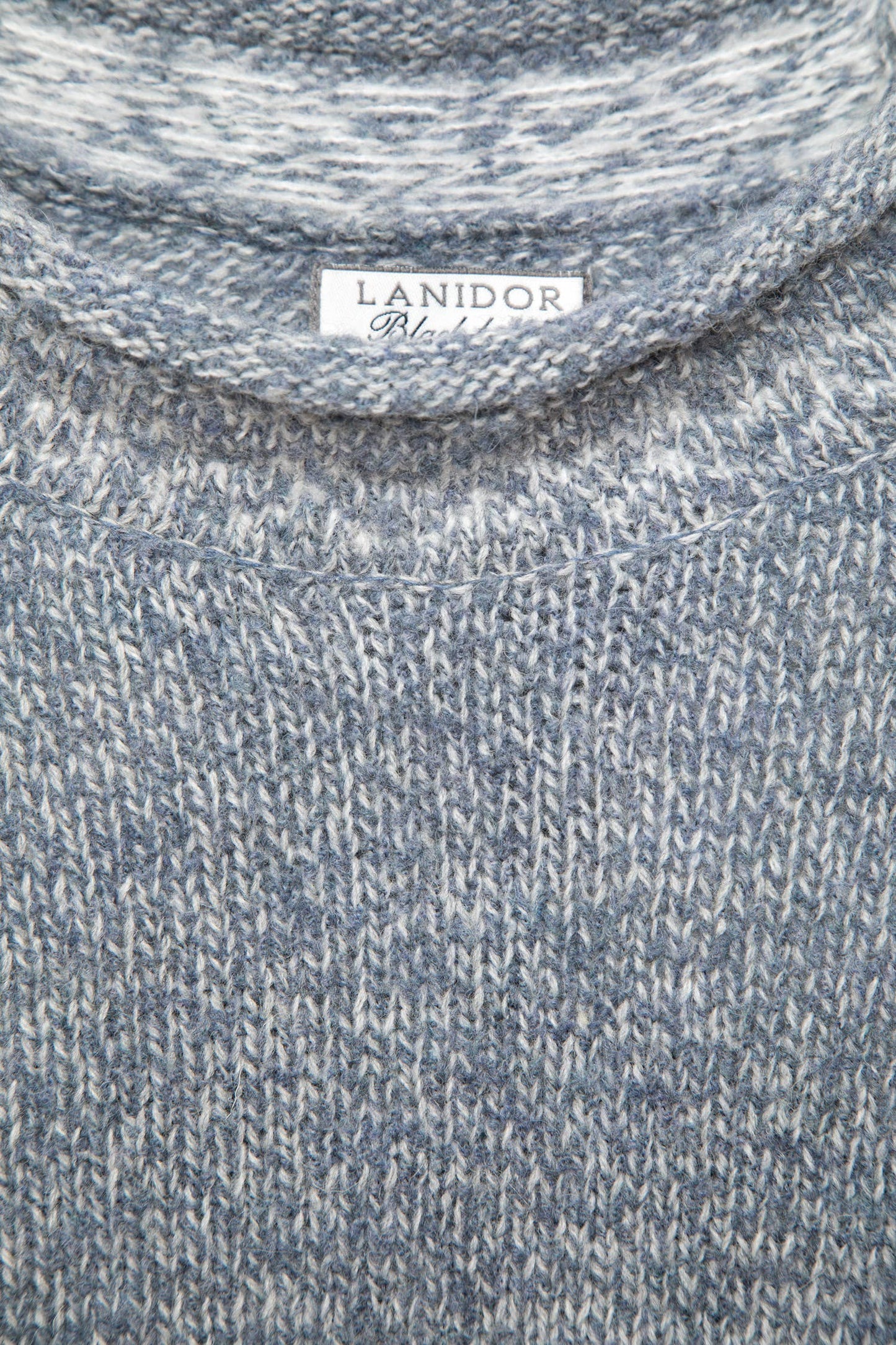 Maglione jacquard in maglia con girocollo