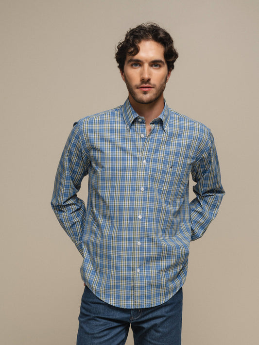 Camicia uomo in cotone 100% a quadri