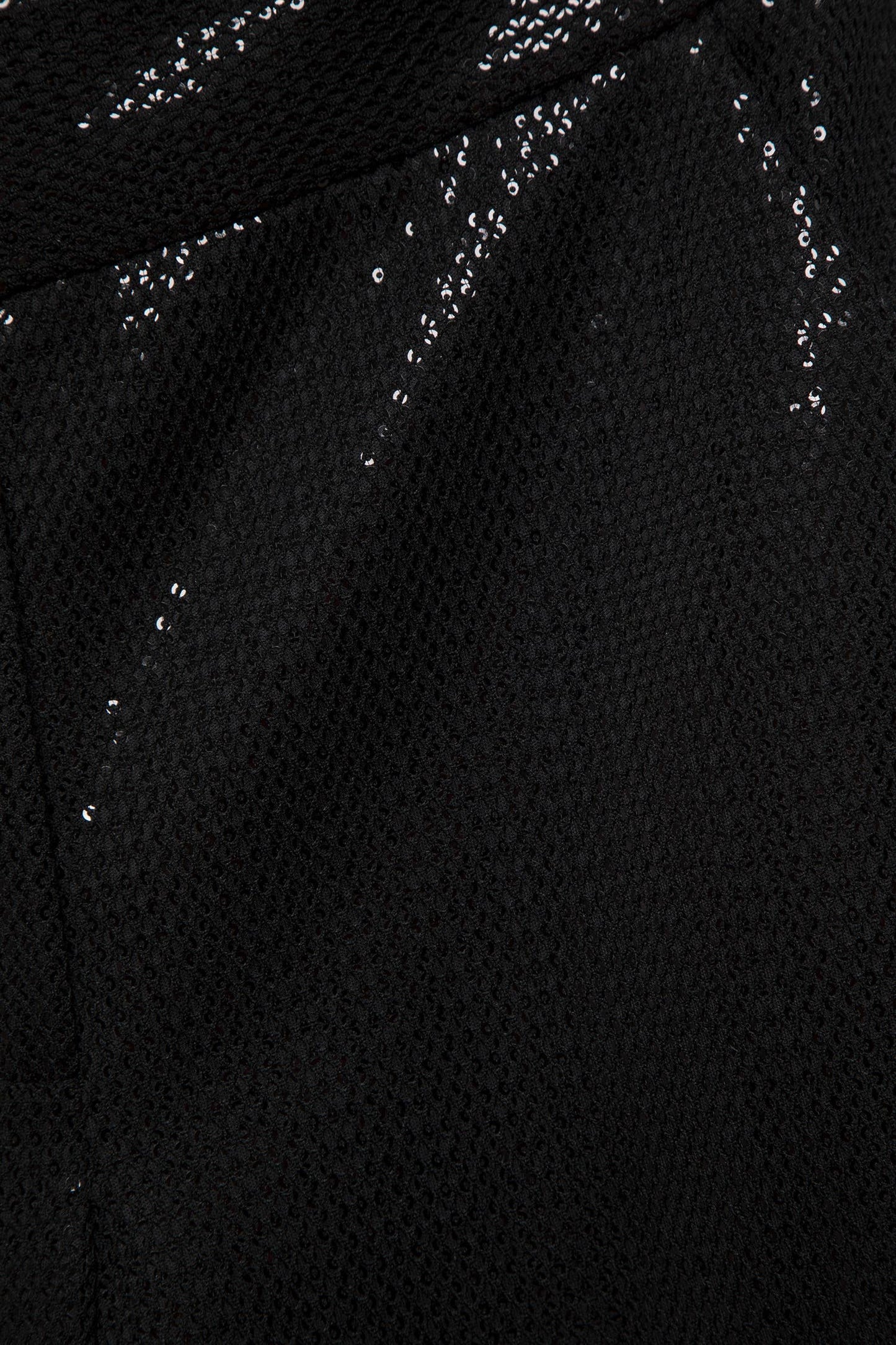 Pantaloni in paillettes neri a gamba ampia