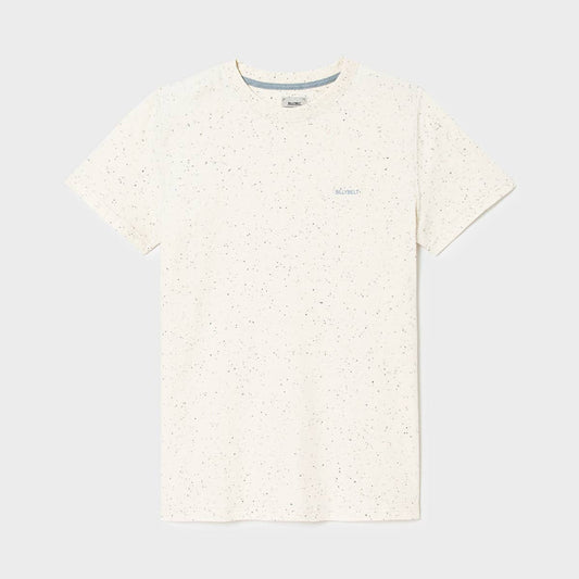 T-shirt autentica in cotone biologico beige mélange