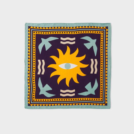 Piccolo foulard in cotone biologico Paola viola