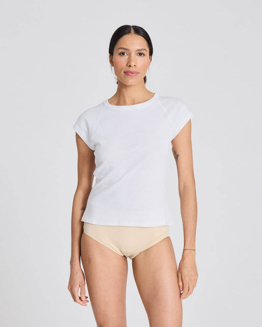 T-shirt Malou in cotone biologico a maniche corte bianca