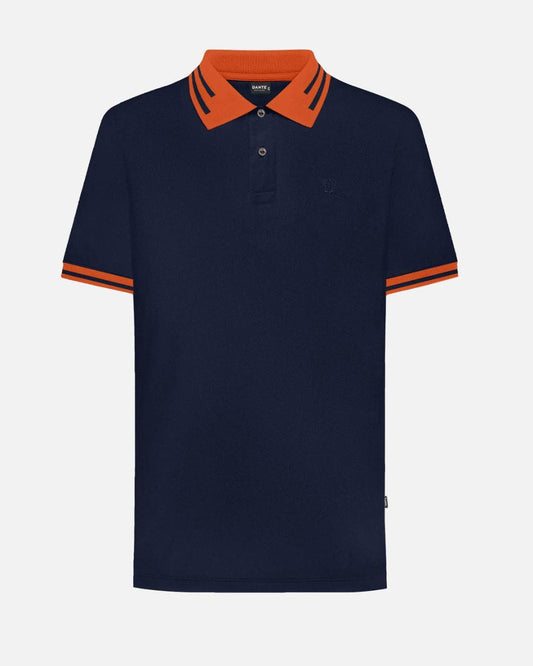 Polo uomo antimacchia bicolor in piqué
