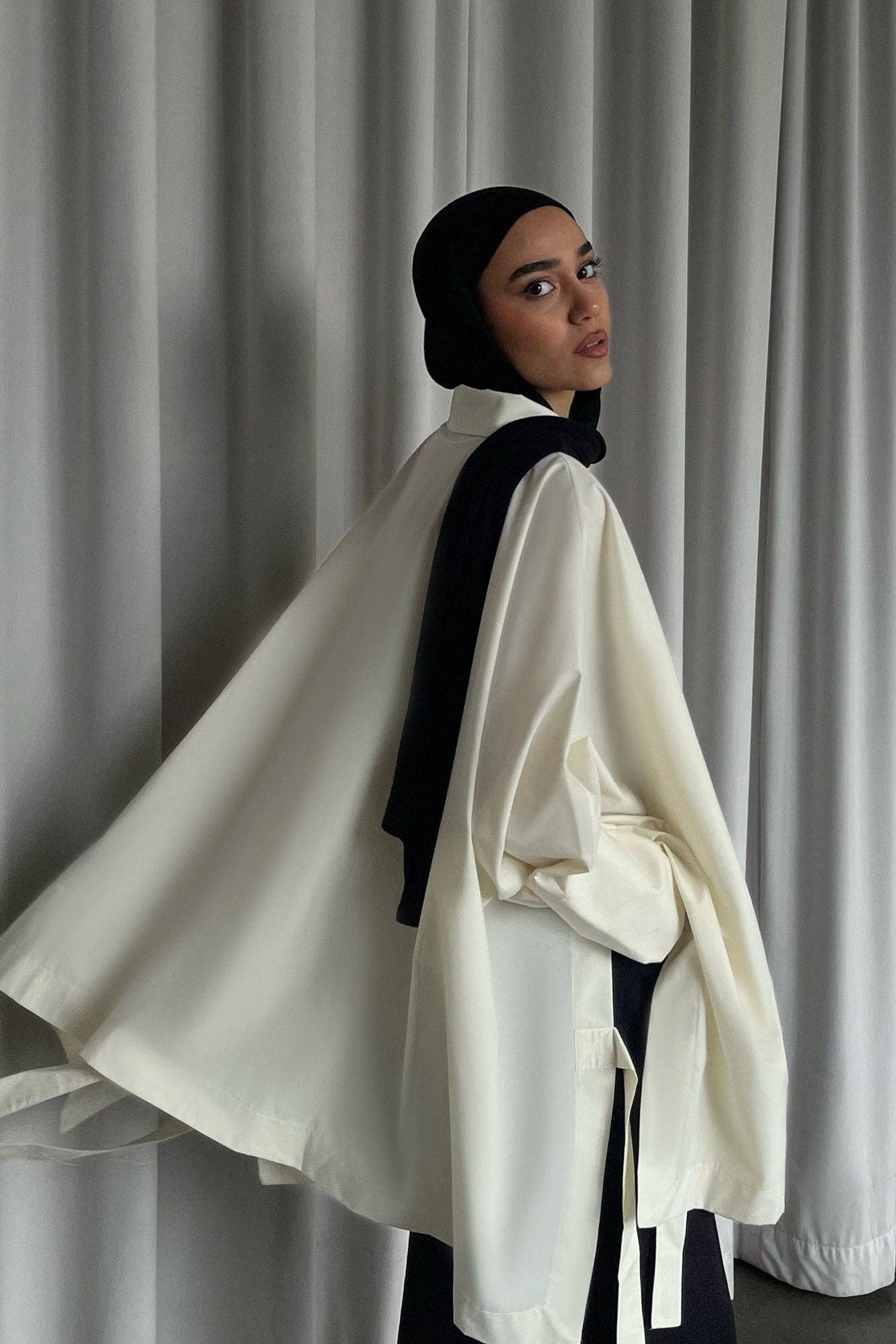 Camicia oversize con nastro