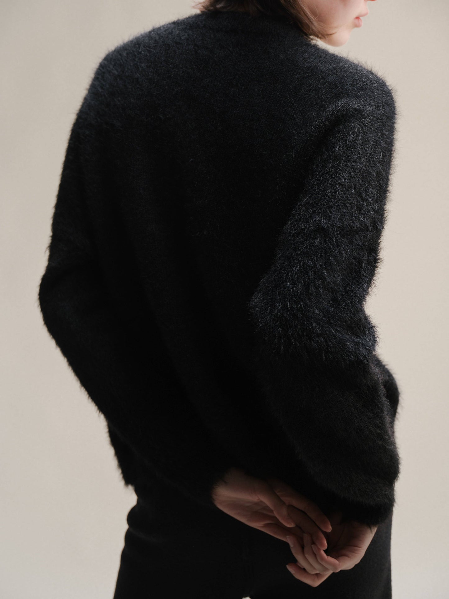 Maglione girocollo in misto baby alpaca