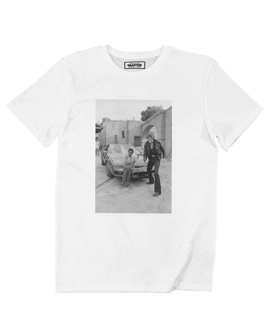 T-shirt unisex bianca con foto vintage