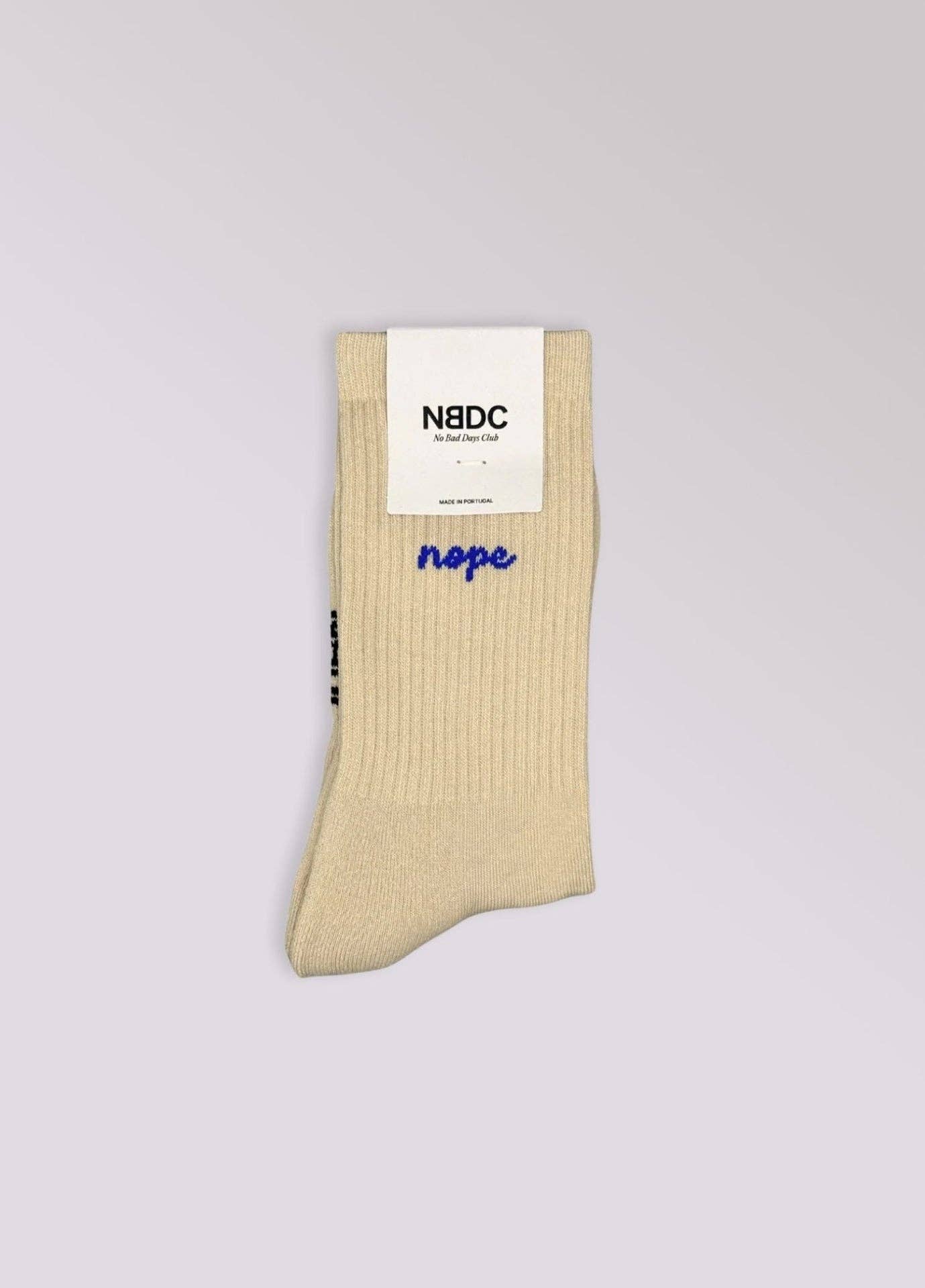 Calzini “Nope” in cotone biologico con lettering