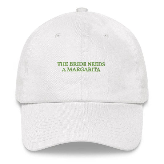 Cappellino dad ricamato "The Bride Needs a Margarita"