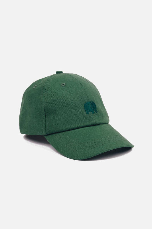 Cappellino dad cap con logo ricamato verde muschio