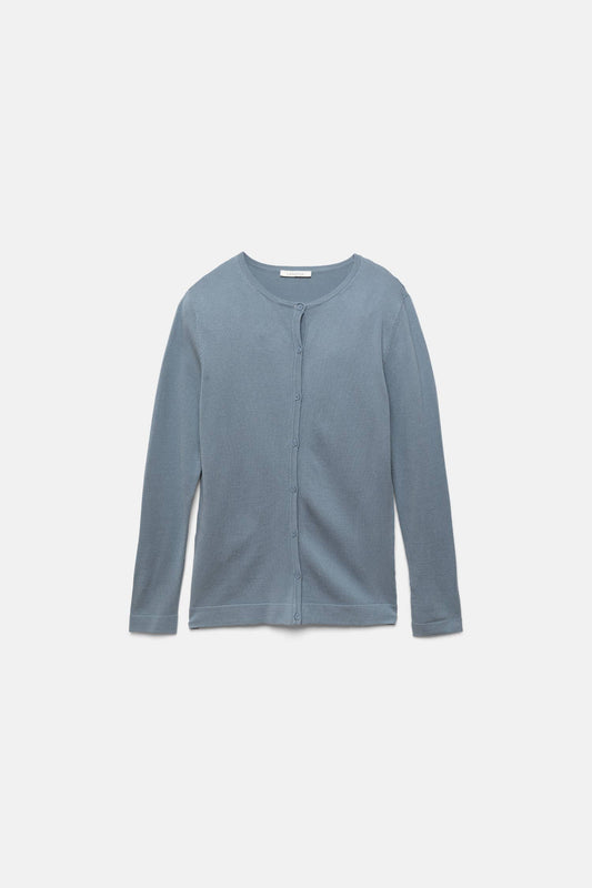 Cardigan in maglia rasata con bottoni
