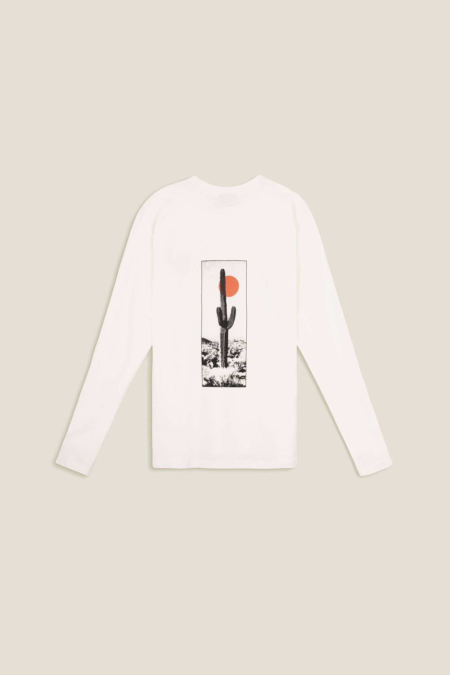 T-shirt uomo a manica lunga con stampa cactus