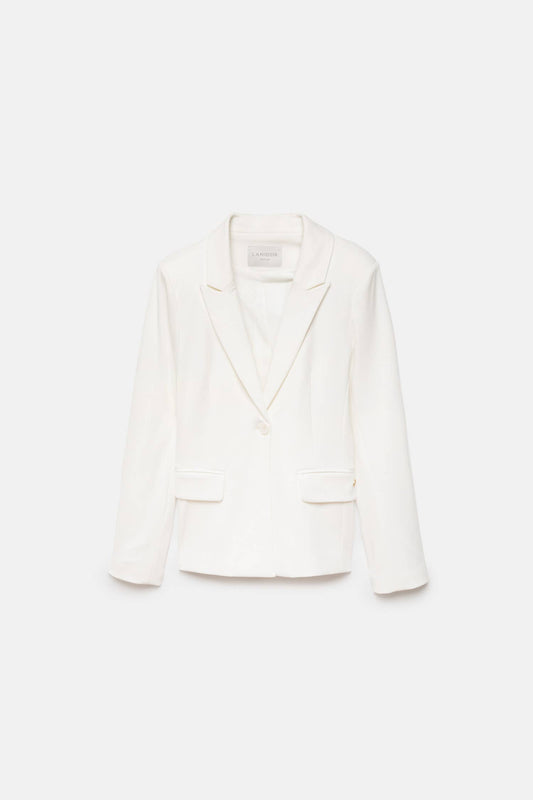 Blazer minimal bianco da donna