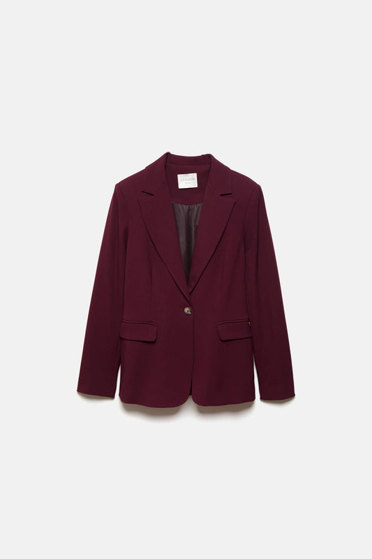 Blazer monopetto bordeaux da donna