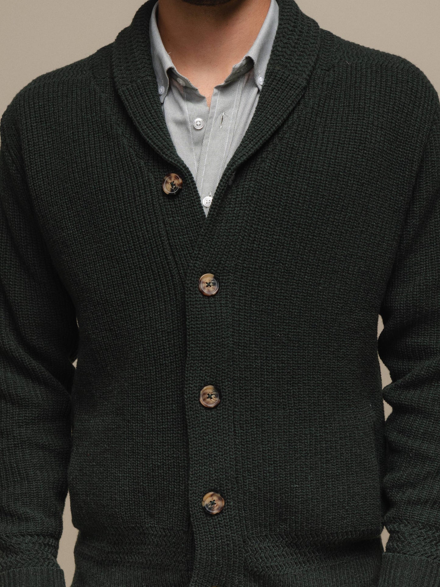 Cardigan in maglia uomo in cotone