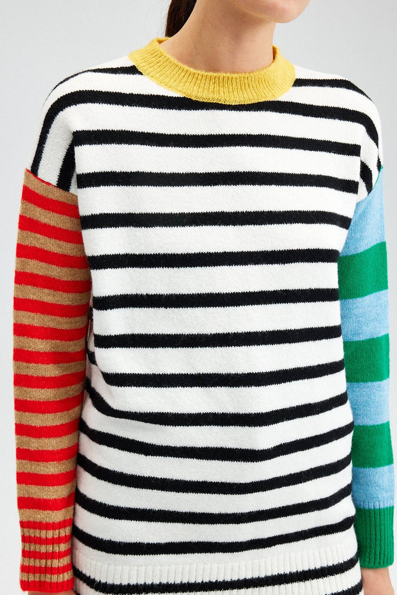 Maglione a righe multicolor