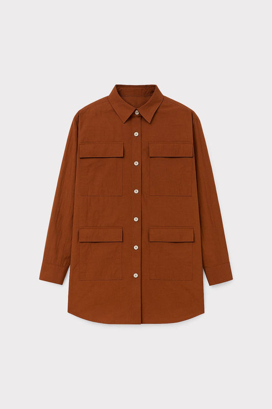 Giacca camicia Cupra tascabile con tasche utility
