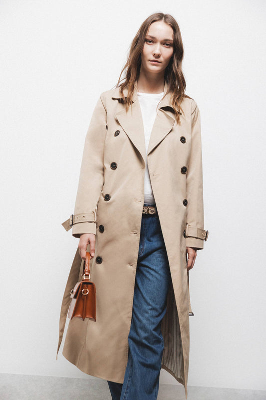 Trench classico doppiopetto con cintura