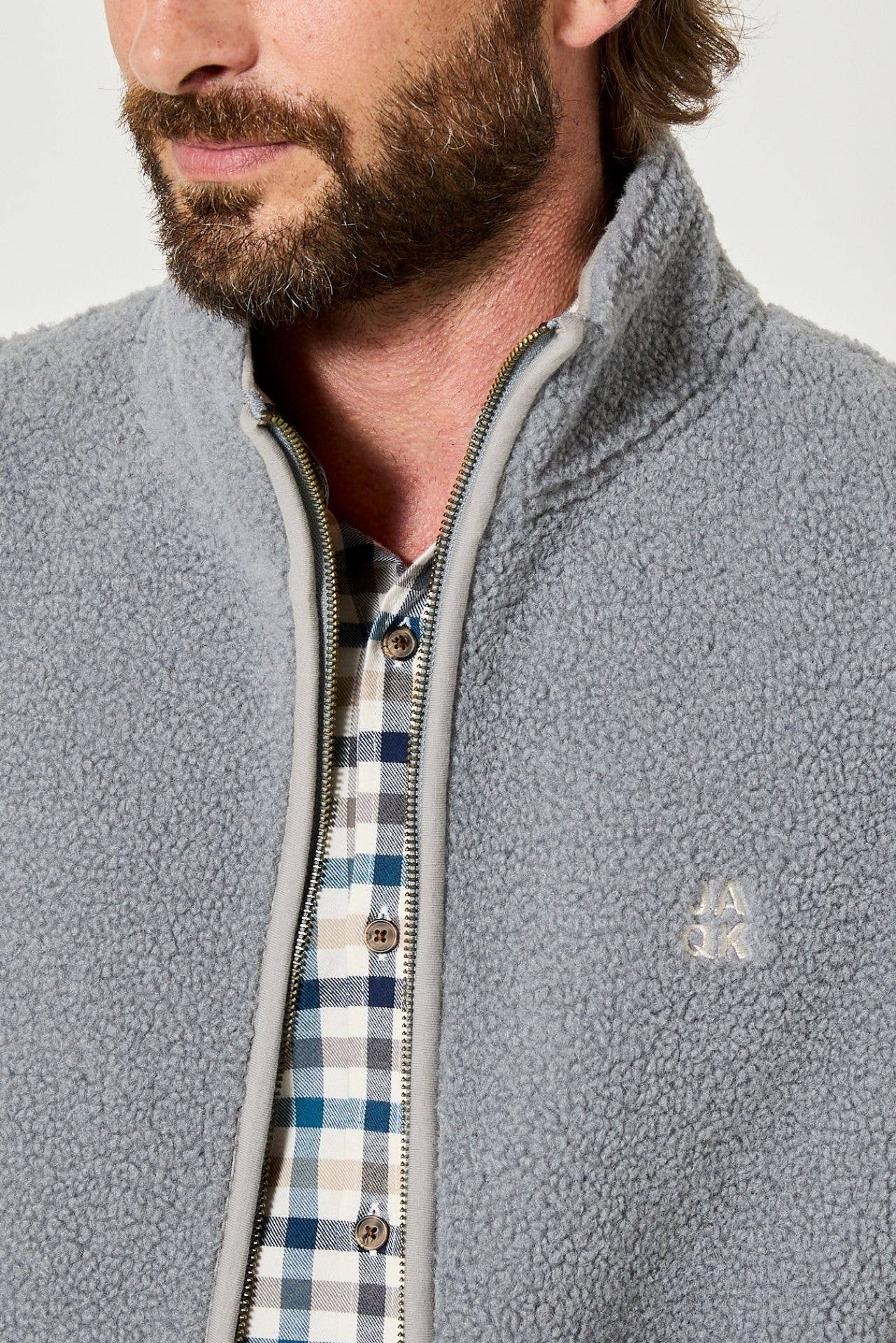 Gilet in Sherpa senza Maniche con Zip