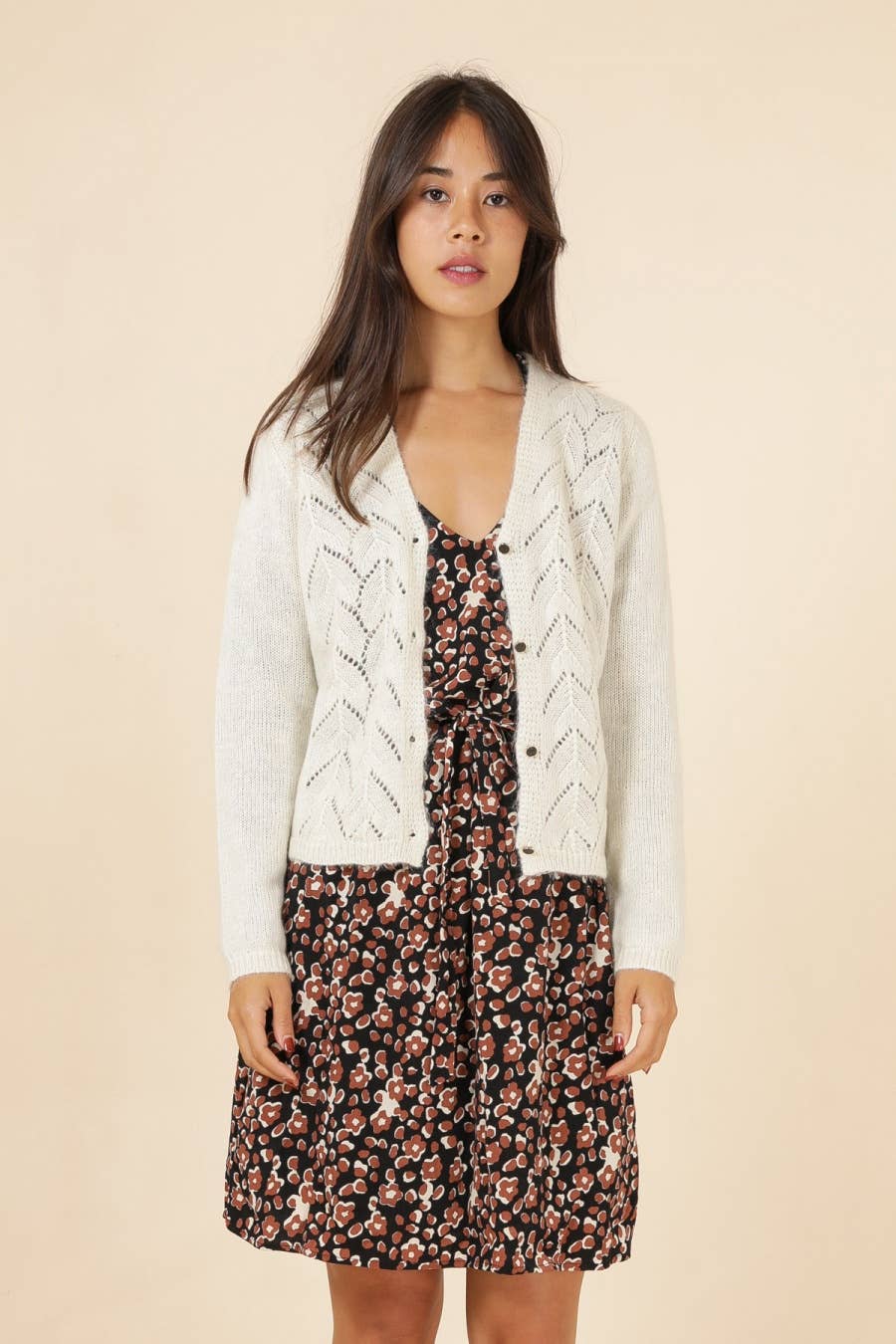 Cardigan Maddy in mohair traforato