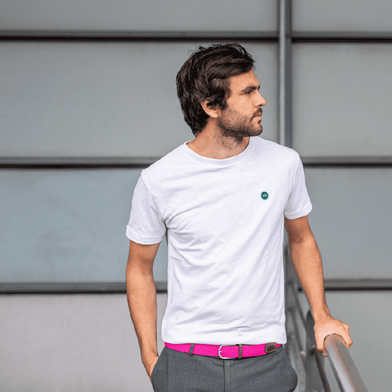 Cintura elastica intrecciata fucsia